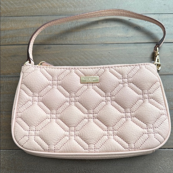kate spade Handbags - kate spade Blush Quilted Leather Wristlet with Gold Hardware